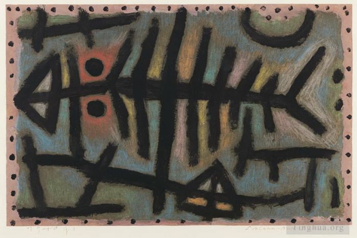 Paul Klee Andere Malerei - Durcheinander von Fischen