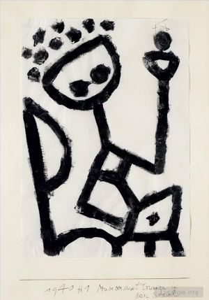 Paul Klee Werk - Mumon fällt betrunken auf den Stuhl