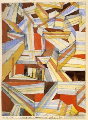 Paul Klee Werk - Transparent in der Perspektive. Gerillt