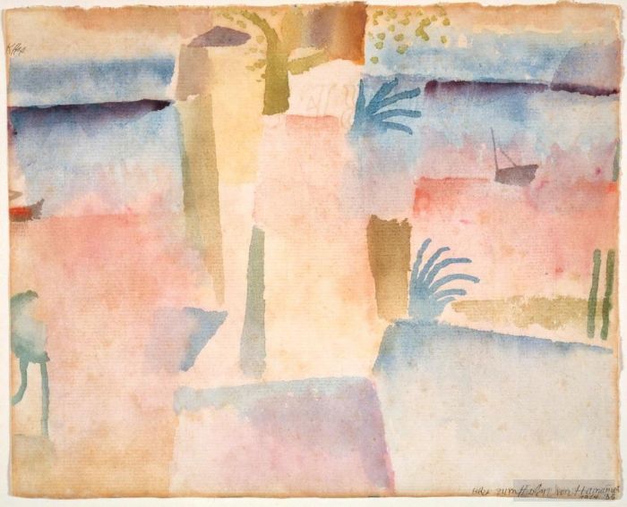 Paul Klee Andere Malerei - Blick auf den Hafen von Ha