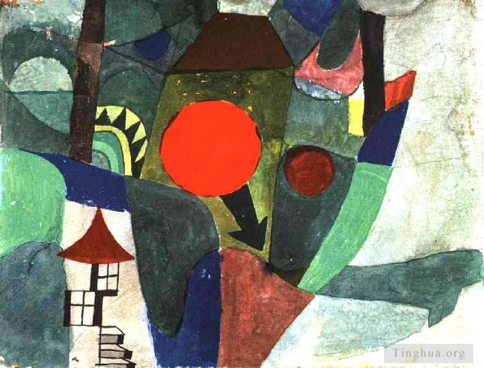 Paul Klee Andere Malerei - Mit der untergehenden Sonne