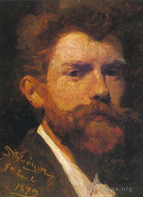 Peder Severin Kroyer Ölgemälde - Autorretrato 1879