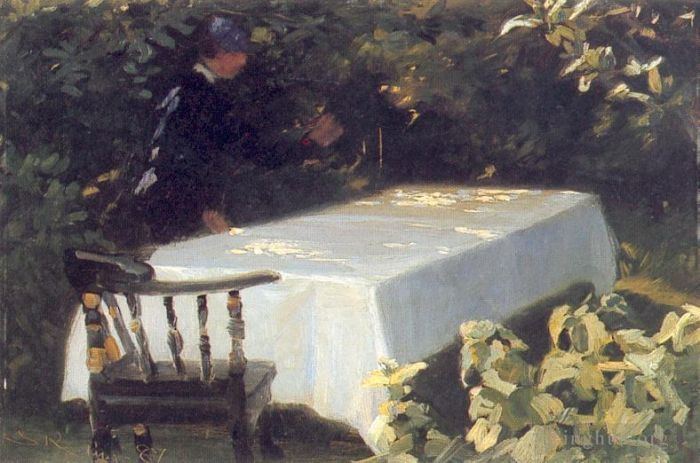 Peder Severin Kroyer Ölgemälde - Mesa im Garten 1887