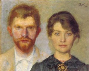Peder Severin Kroyer Werk - Retrato del matrimonio 1890