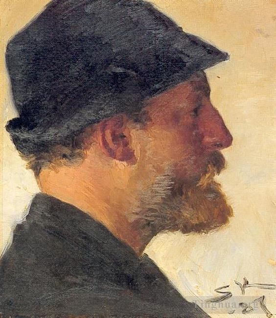 Peder Severin Kroyer Ölgemälde - Viggo Johansen 1887