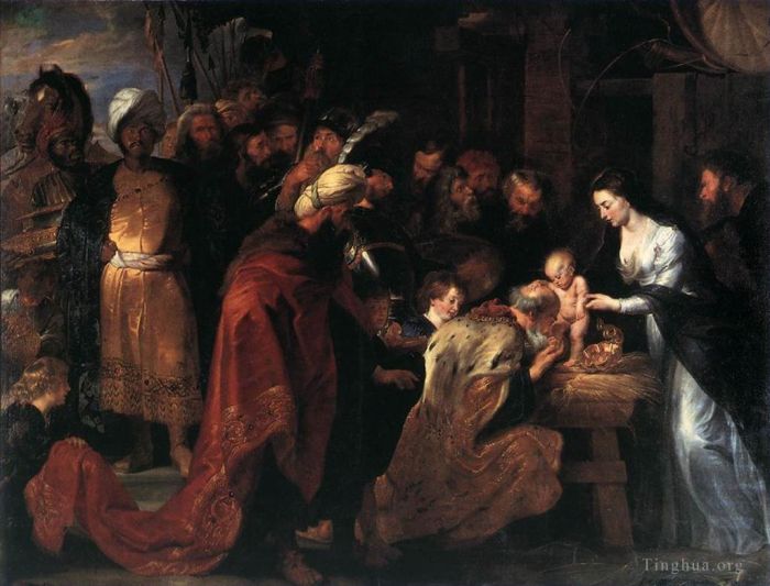 Peter Paul Rubens Ölgemälde - Anbetung der Heiligen Drei Könige