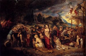 Peter Paul Rubens Werk - Aeneas und seine Familie verlassen Troja