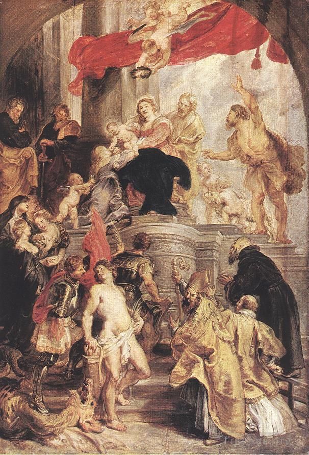Peter Paul Rubens Ölgemälde - Skizze zur Verlobung der heiligen Katharina
