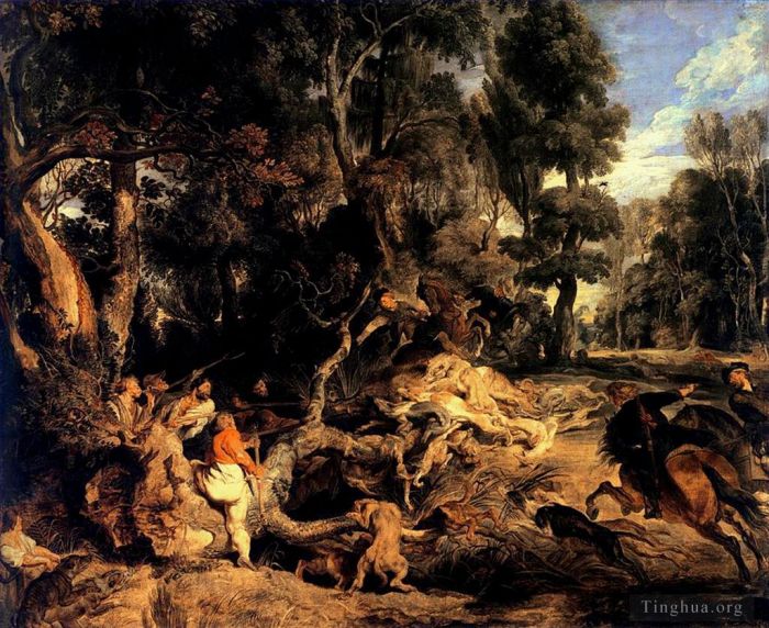 Peter Paul Rubens Ölgemälde - Wildschweinjagd