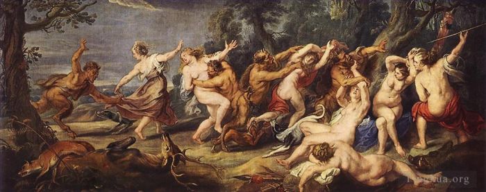Peter Paul Rubens Ölgemälde - Diana und ihre Nymphen werden von den Faunen überrascht