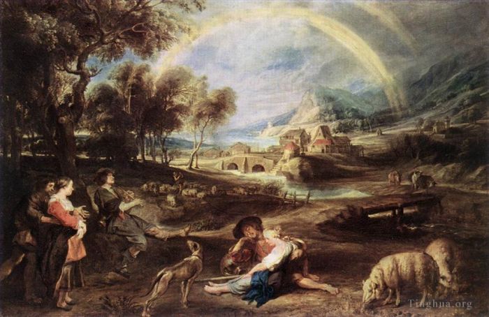 Peter Paul Rubens Ölgemälde - Landschaft mit Regenbogen 1632