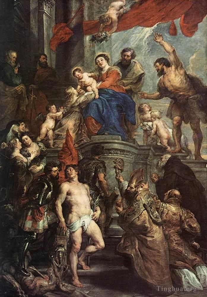 Peter Paul Rubens Ölgemälde - Thronende Madonna mit Kind und Heiligen
