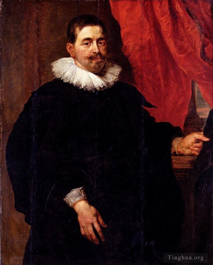 Peter Paul Rubens Ölgemälde - Peter Paul Porträt eines Mannes, wahrscheinlich Peter Van Hecke