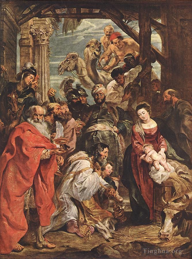 Peter Paul Rubens Ölgemälde - Die Anbetung der Heiligen Drei Könige