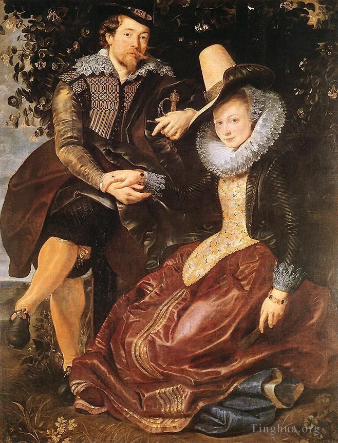 Peter Paul Rubens Ölgemälde - Der Künstler und seine erste Frau Isabella Brant im Honeysuckle Bower Barock Rubens