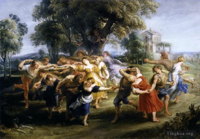 Peter Paul Rubens Ölgemälde - Tanz der italienischen Dorfbewohner
