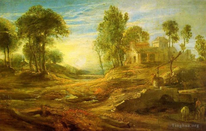 Peter Paul Rubens Ölgemälde - Landschaft mit einer Wasserstelle