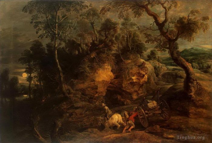 Peter Paul Rubens Ölgemälde - Landschaft mit Steinträgern