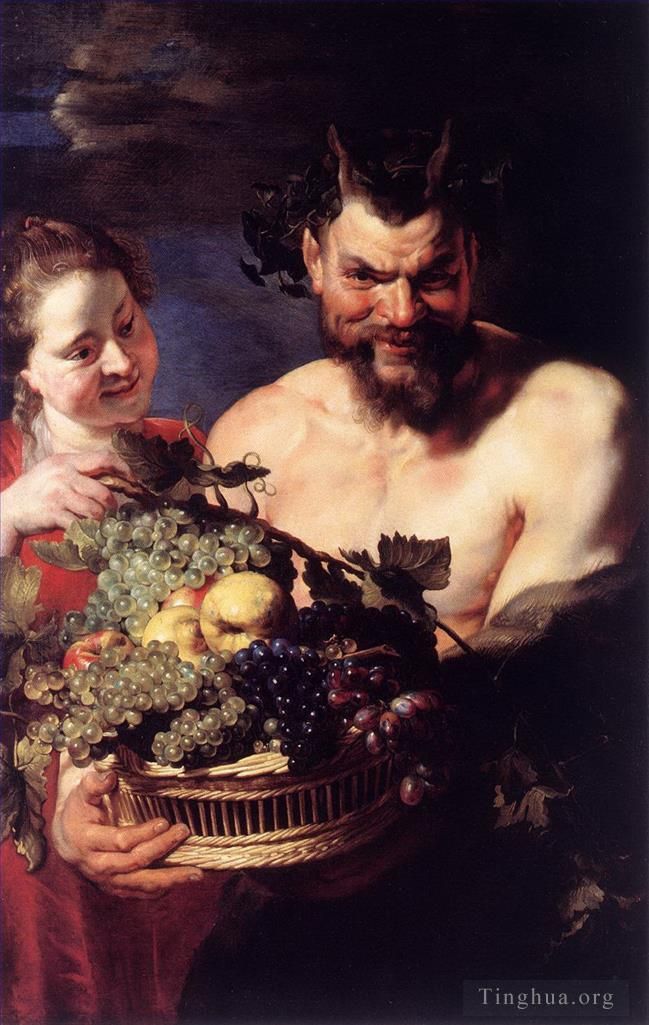 Peter Paul Rubens Ölgemälde - Satyr und Mädchen