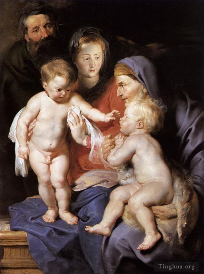 Peter Paul Rubens Ölgemälde - Die heilige Familie mit der heiligen Elisabeth und dem kleinen Johannes dem Täufer