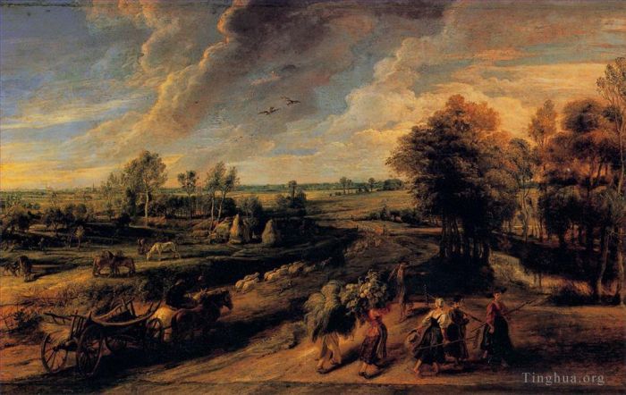 Peter Paul Rubens Ölgemälde - Die Rückkehr der Landarbeiter von den Feldern