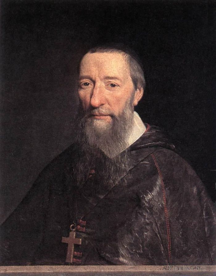 Philippe de Champaigne Ölgemälde - Porträt von Bischof Jean Pierre Camus