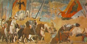 Piero della Francesca Werk - Kampf zwischen Konstantin und Maxentius
