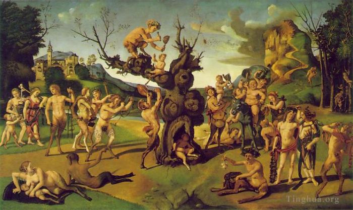 Piero di Cosimo Ölgemälde - Die Entdeckung des Honigs 1505