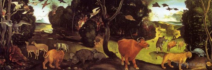 Piero di Cosimo Ölgemälde - Der Waldbrand