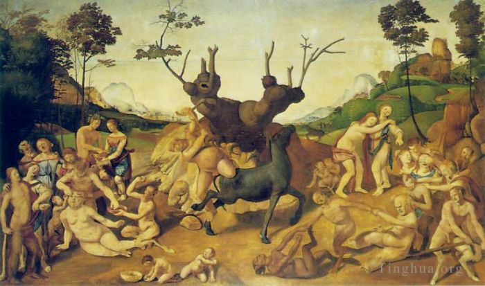 Piero di Cosimo Ölgemälde - Das Unglück des Silenus 1505