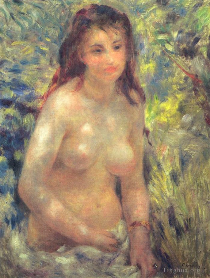 Pierre-Auguste Renoir Ölgemälde - Studieren Sie den Sonnenlichteffekt auf dem Torso