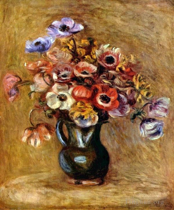 Pierre-Auguste Renoir Ölgemälde - Anemonen blühen