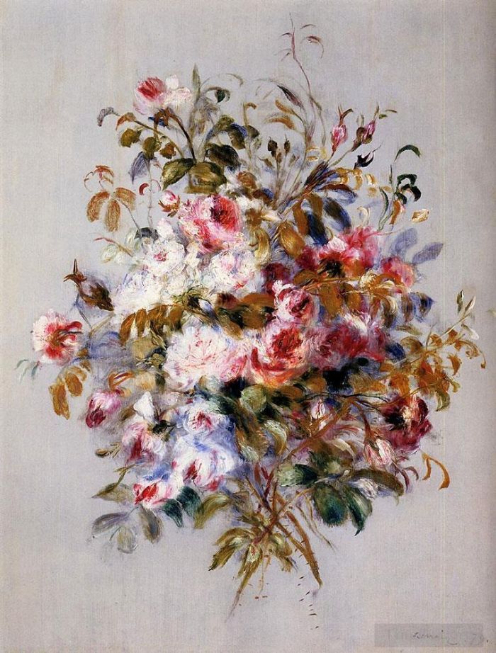 Pierre-Auguste Renoir Ölgemälde - Blumenstrauß aus Rosen
