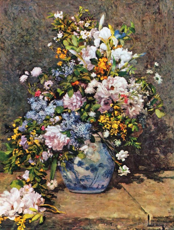Pierre-Auguste Renoir Ölgemälde - Strauß Frühlingsblumen