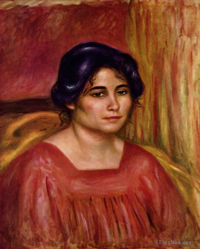 Pierre-Auguste Renoir Ölgemälde - Gabrielle in einer roten Bluse