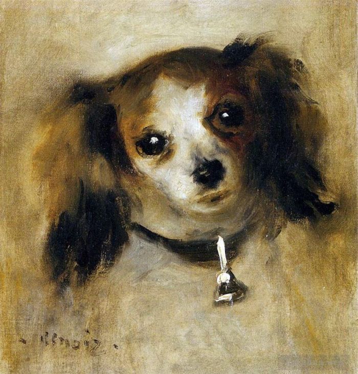 Pierre-Auguste Renoir Ölgemälde - Kopf eines Hundes