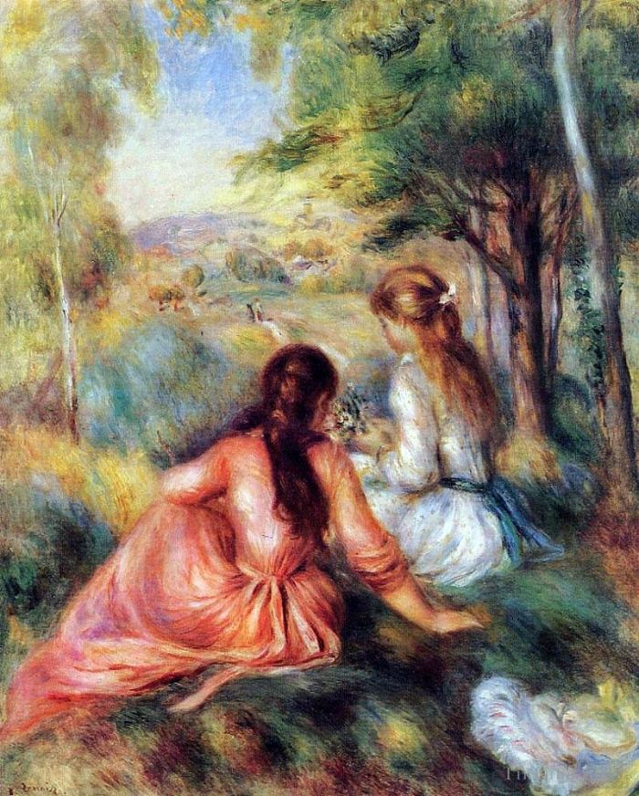 Pierre-Auguste Renoir Ölgemälde - Auf der Wiese