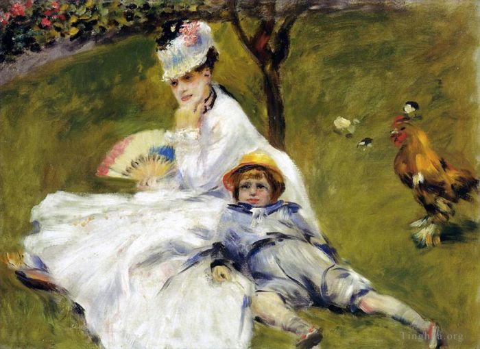 Pierre-Auguste Renoir Ölgemälde - Madame Monet und ihr Sohn Jean