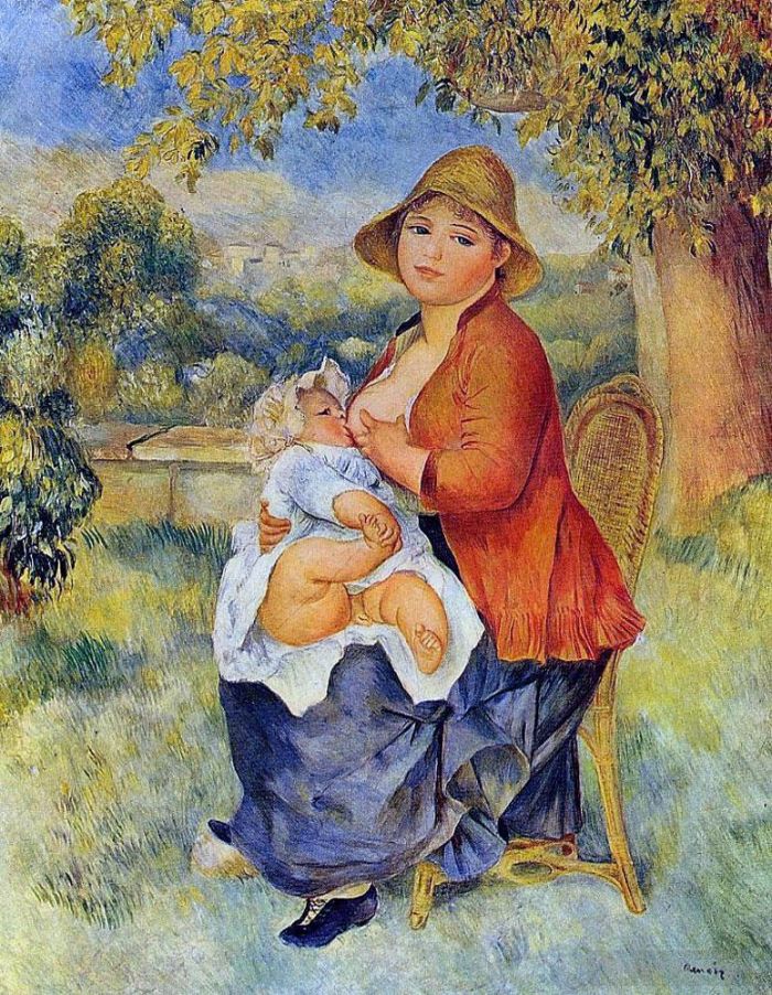 Pierre-Auguste Renoir Ölgemälde - Mutter und Kind