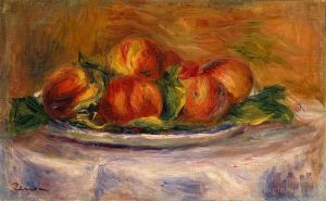 Pierre-Auguste Renoir Werk - Stillleben mit Pfirsichen auf einem Teller