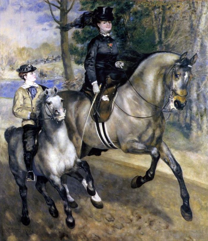 Pierre-Auguste Renoir Ölgemälde - Reiten im Bois de Boulogne