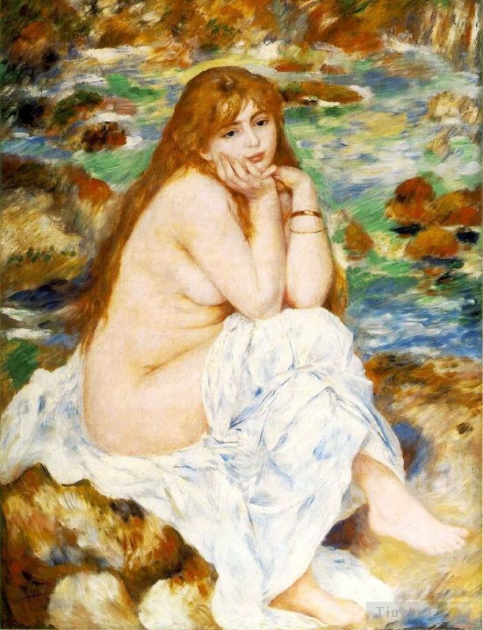 Pierre-Auguste Renoir Ölgemälde - Sitzender Badegast