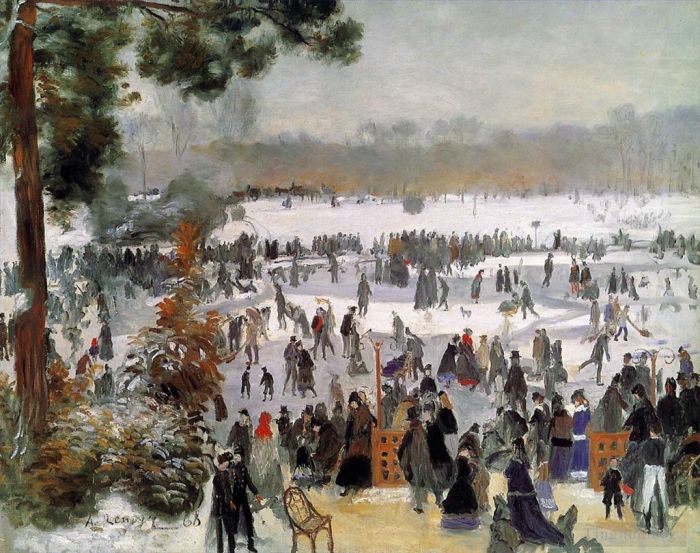 Pierre-Auguste Renoir Ölgemälde - Skater auf dem Bois de Boulogne