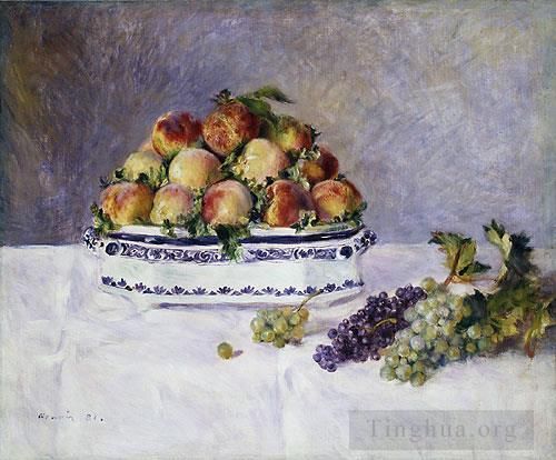 Pierre-Auguste Renoir Ölgemälde - Stillleben mit Pfirsichen und Weintrauben