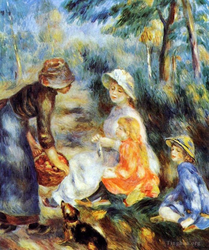 Pierre-Auguste Renoir Ölgemälde - Der Apfelverkäufer