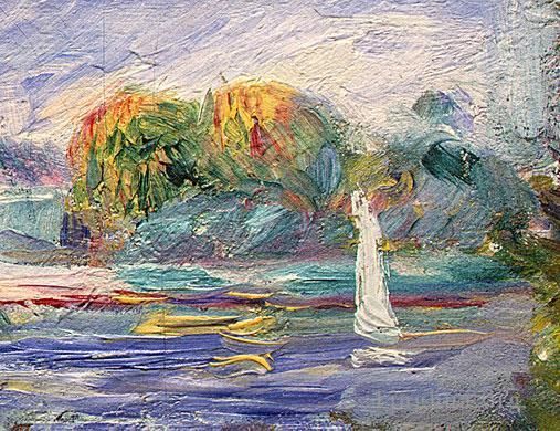 Pierre-Auguste Renoir Ölgemälde - Der blaue Fluss