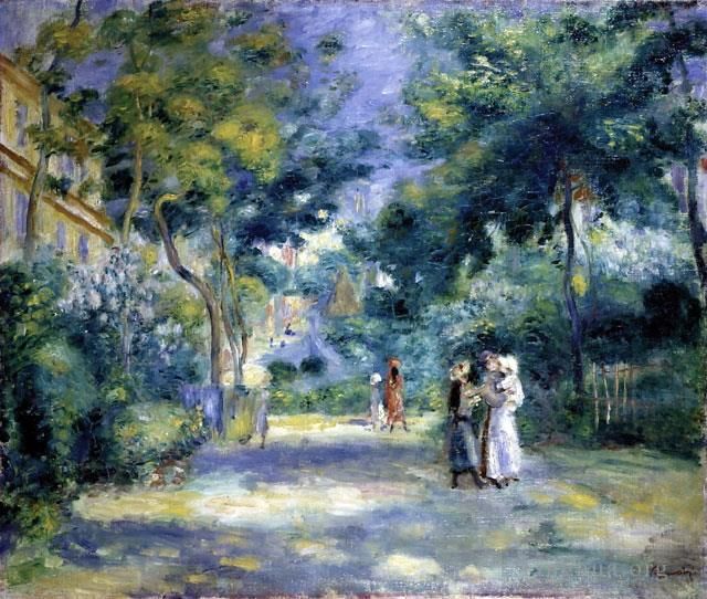 Pierre-Auguste Renoir Ölgemälde - Der Garten in Montmartre