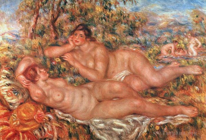 Pierre-Auguste Renoir Ölgemälde - Die Badegäste