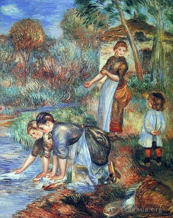 Pierre-Auguste Renoir Ölgemälde - Die Wäscherinnen