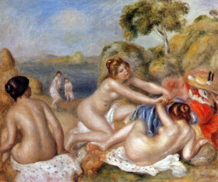 Pierre-Auguste Renoir Ölgemälde - Drei Badegäste